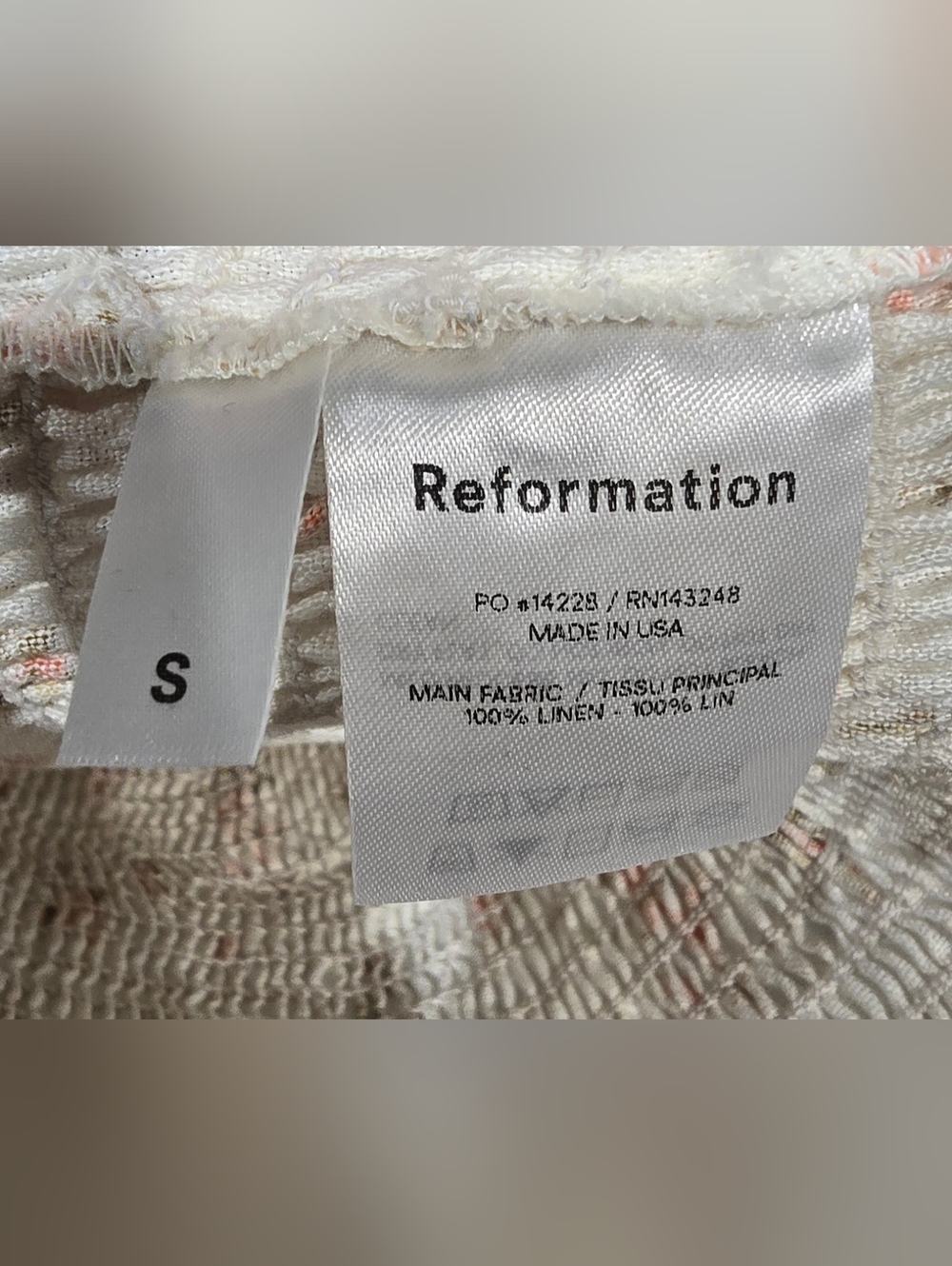 Reformation Floral Linen Haven Top Size Small - Picture 5 of 8